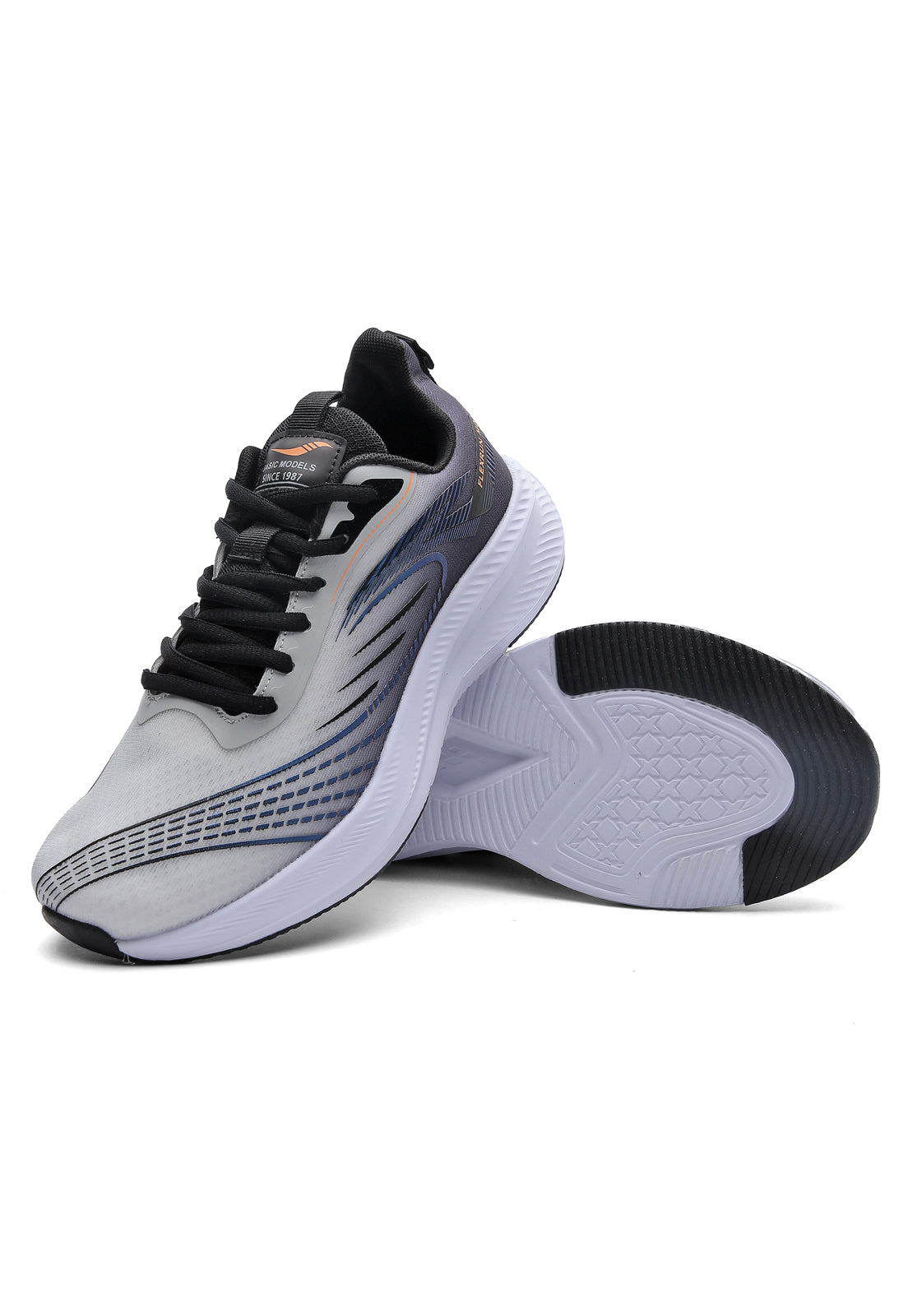Tenis Running Hombre Gris-Azul Tellenzi H-050
