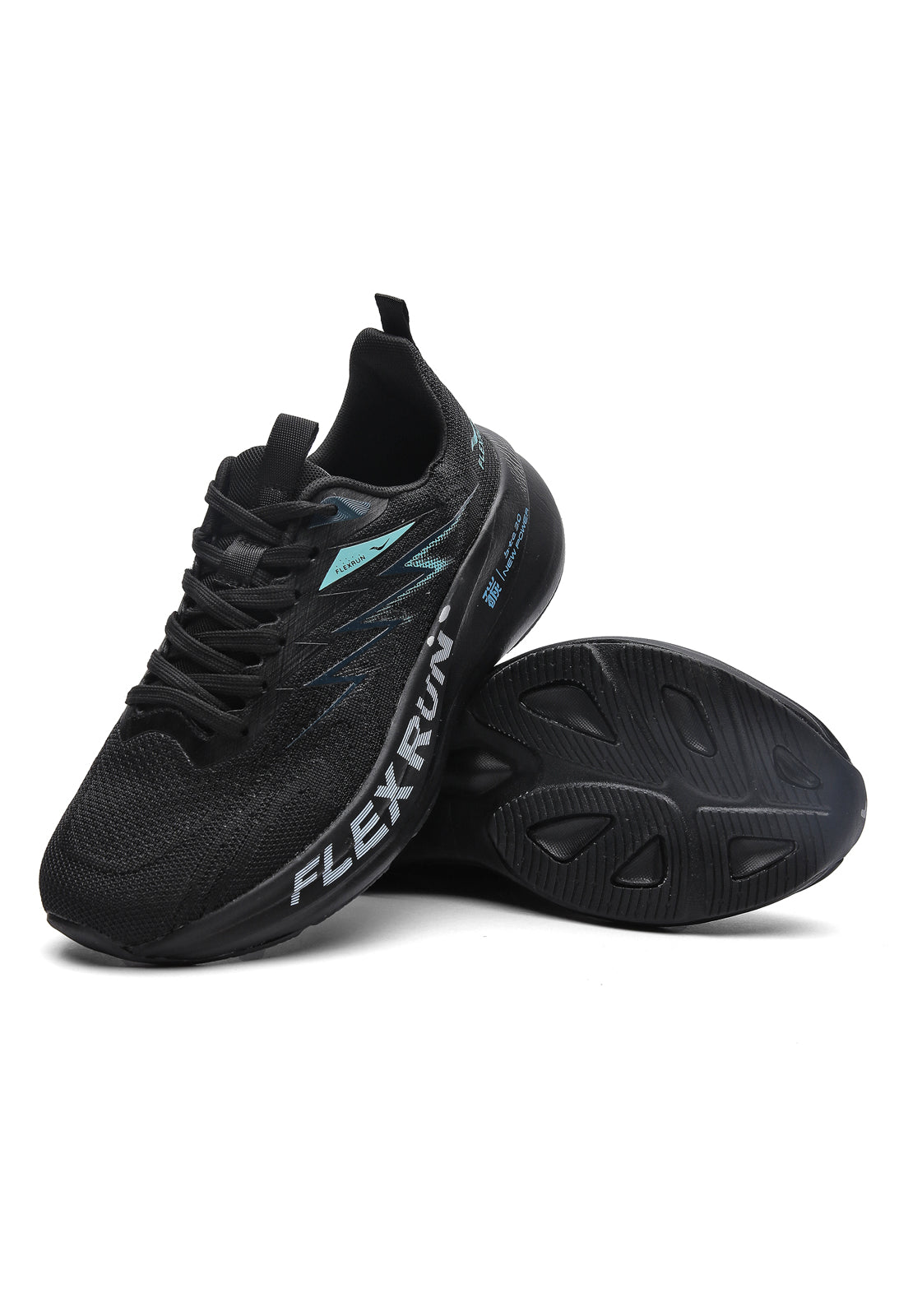 Tenis Running Hombre Negro-Verde Tellenzi H-032