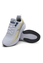 Tenis Running Hombre Blanco-Amarillo Tellenzi H-012