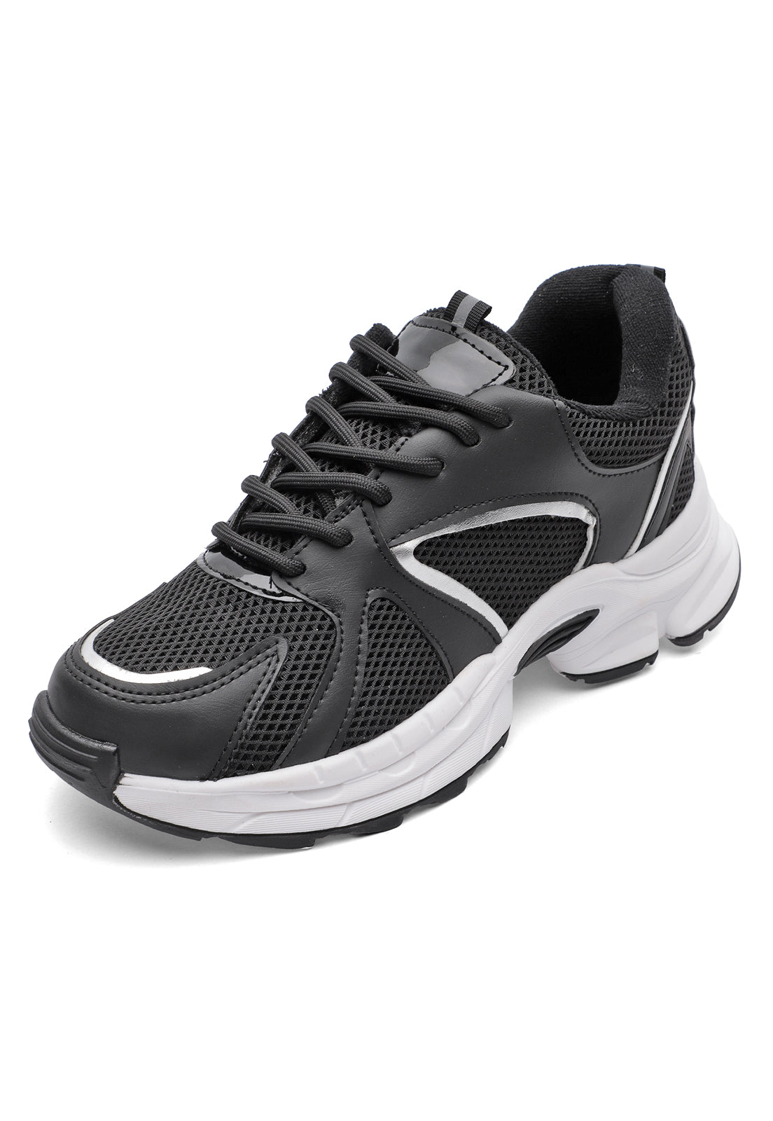 Tenis Dama Negro-Plata Tellenzi 2090