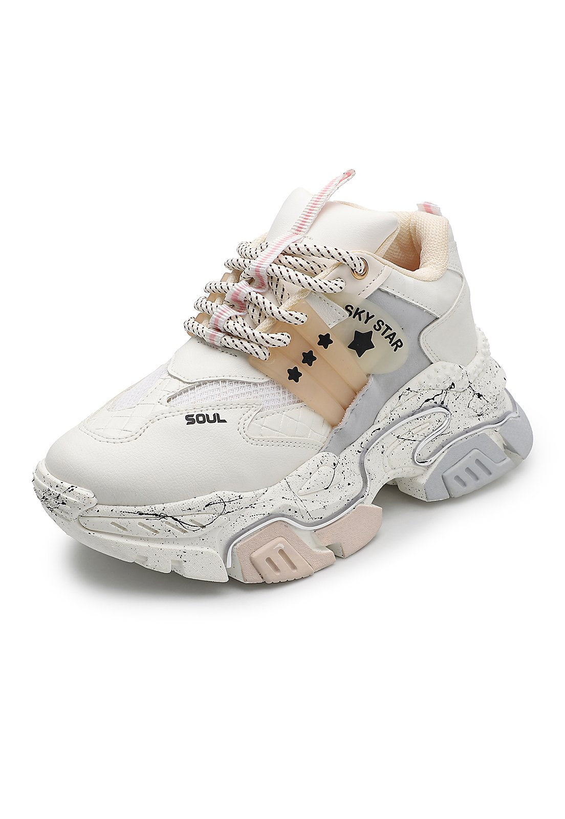 Tenis Sneakers Dama Crema Tellenzi D612