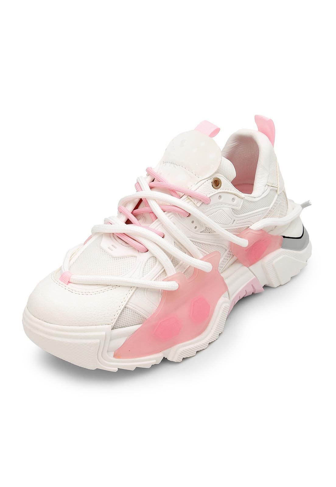 Tenis Dama Blanco-Rosa Tellenzi D651