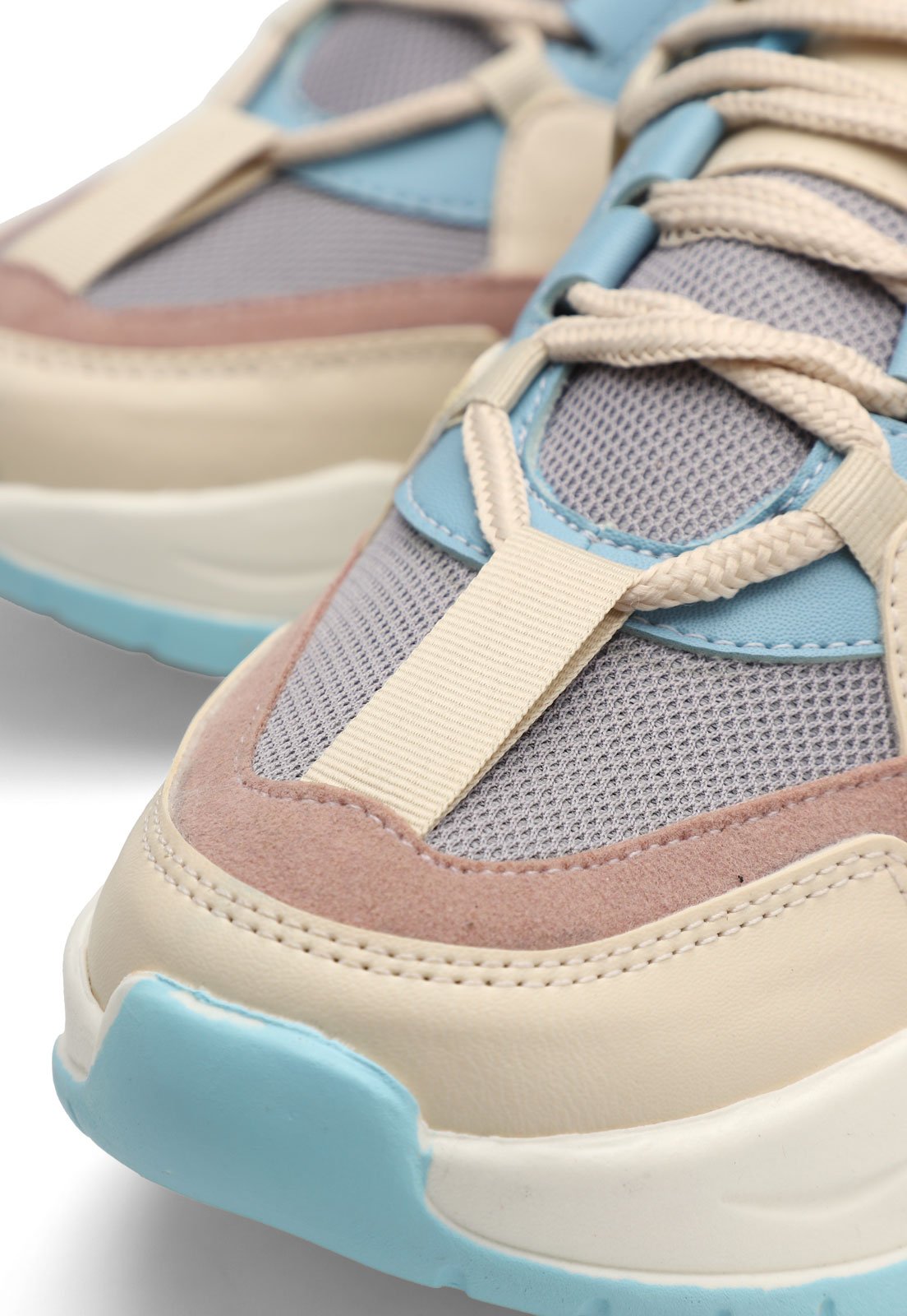 Tenis Dama Beige-Azul Tellenzi DP05