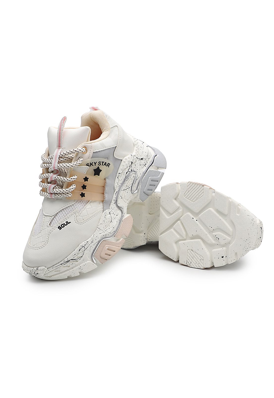 Tenis Sneakers Dama Crema Tellenzi D612
