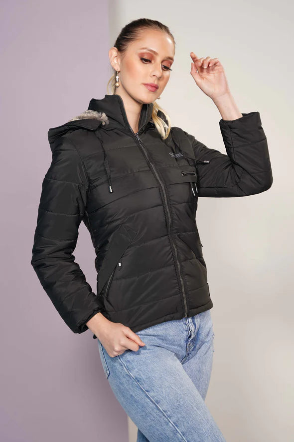 Chaqueta Mujer corta acolchada Negro Tellenzi 1097