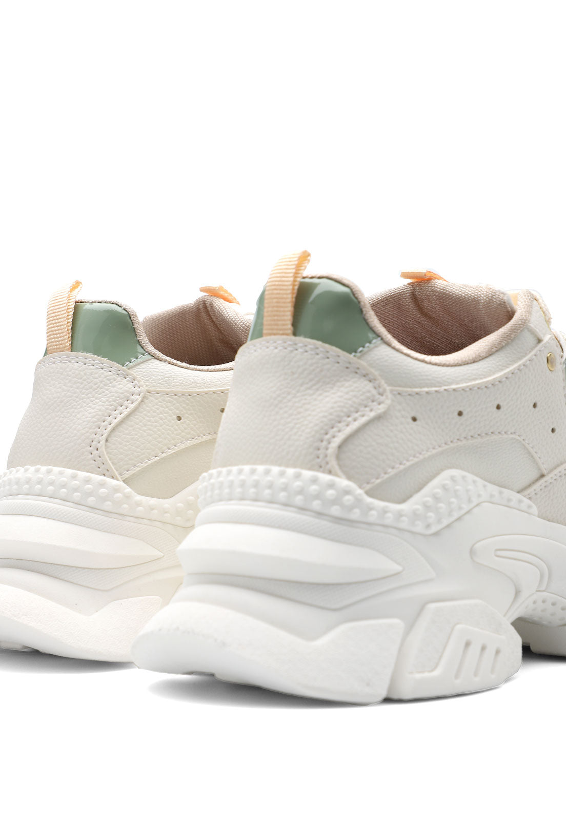 Tenis Sneakers Dama Beige*verde Tellenzi 261
