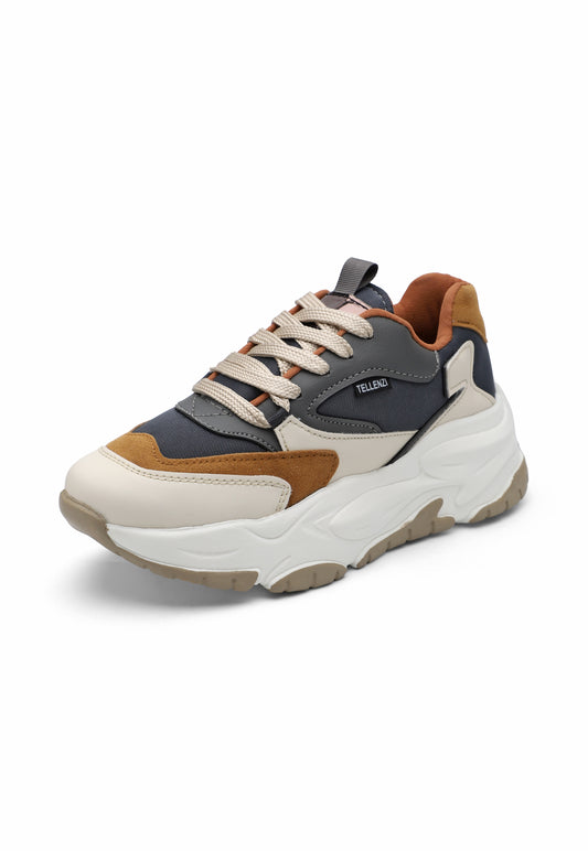Tenis Sneakers Dama Beige*Miel Tellenzi 428