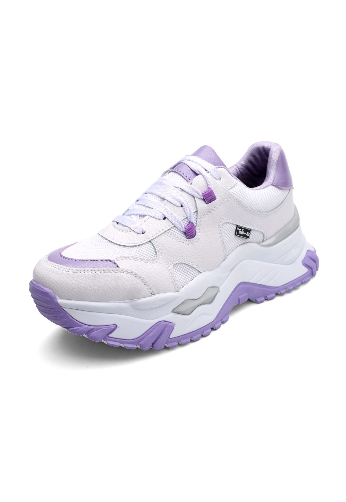Tenis Sneakers Dama Blanco-Lila Tellenzi 4058