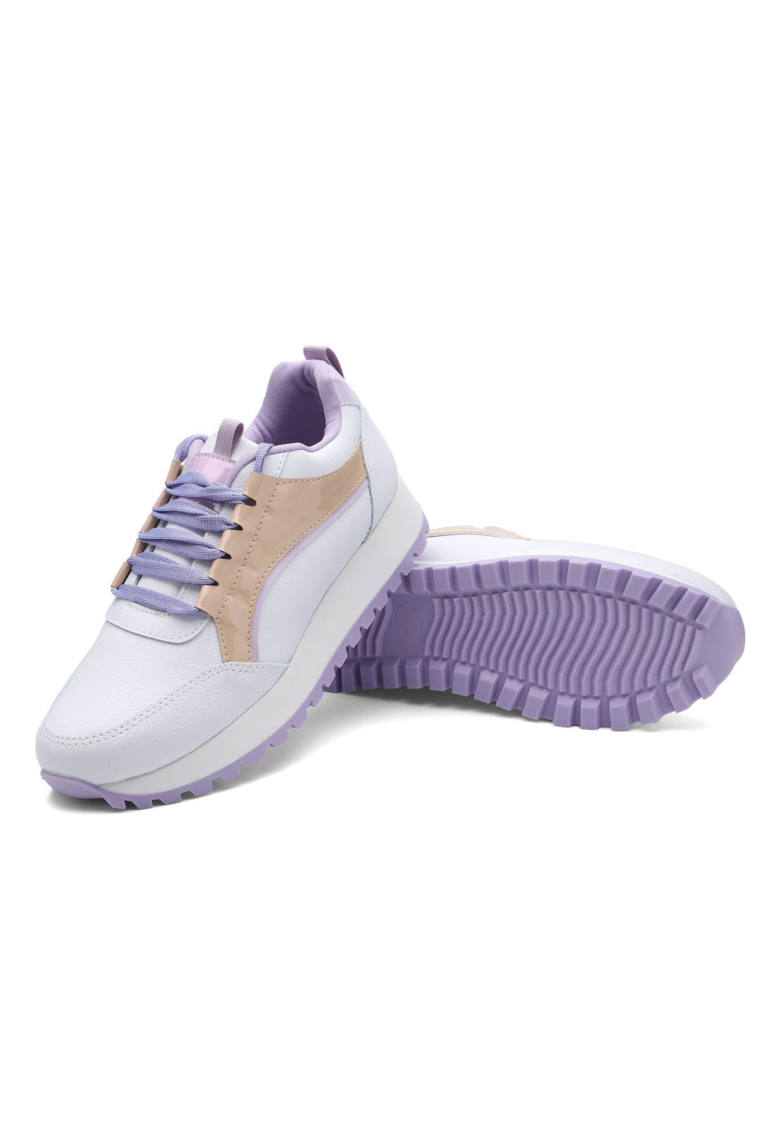 Tenis Dama Blanco*Lila  Tellenzi A033